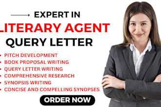 write you a query letter, literary agent, write book proposal synopsis and pitch