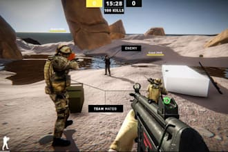 develop 2d, 3d unity game, multiplayer game, open world survival craft, fps game