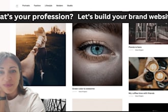 design portfolio website for photographer, videographer, reels, artist, sculptor