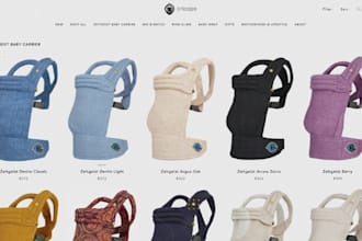 design baby carrier shopify baby swing store baby wrap website baby product stor