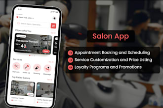 develop a custom salon booking app like styleseat, mindbody, and booksy