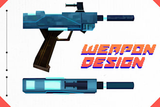 design casual game vector or raster weapon art for you