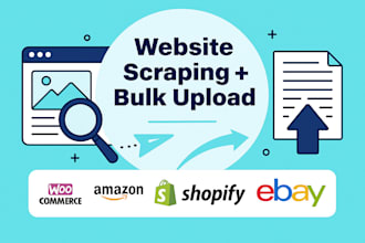 do professional website scraping and bulk product uploads