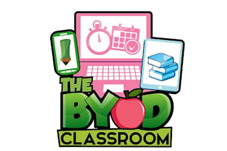 design education pen book computer and classroom logo
