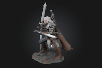 sculpt 3d character, models for tabletop game, 3d printing, action figure, stl