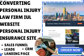 design health insurance life insurance iul website personal injury law firm site