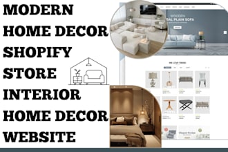 design modern home decor shopify store interior home decor website