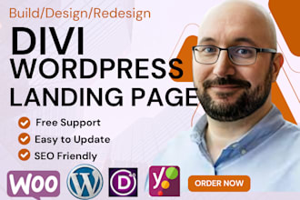 design responsive wordpress divi landing page, sales page, squeeze page redesign
