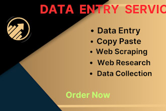 do data entry, copy pest, web research, web scraping,