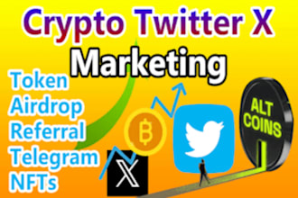 promote and manage twitter x marketing, organic growth, get real crypto follower