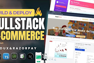 build a full stack ecommerce website with admin panel in nextjs and typescript