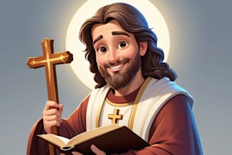 design holy saint christian bible figure illustration