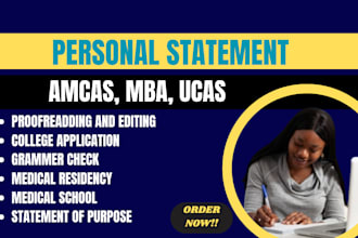 edit your residency personal statement, medical school,college application essay