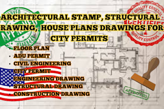 do stamp, review architectural drawing, structural engineer, adu permit approval