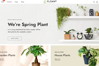 design indoor plant shopify store garden flower succulent home decor website