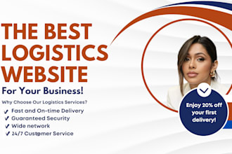 design logistics website, trucking, cargo, dispatch website wordpress