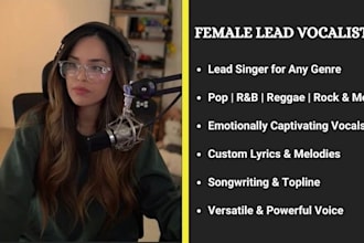 be a female lead vocalist for pop edm rock country female singer and songwriter