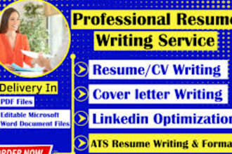 write and upgrade your cv, resume, cover letter, optimize linkedln profiles