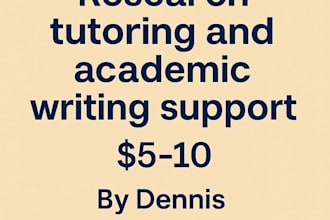 do research tutoring and academic support