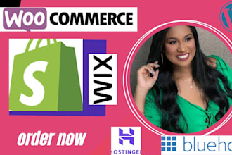 hostinger bluehost godaddy ecommerce website, shopify, wix ecommerce website