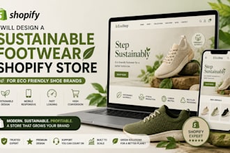 design a professional footwear and shoe store shopify website for your brands