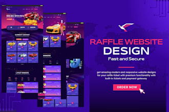 create legal raffle website, competition website, giveaway website, business web