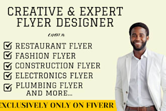 design attractive restaurant flyer, clothing, construction, electronics flyer