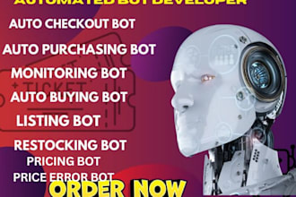create pricing bot, signup bot, alert bot, price error bot, price monitor bot