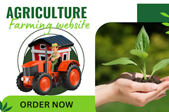 build farming website, livestock, farming booking, gardening farm landing page