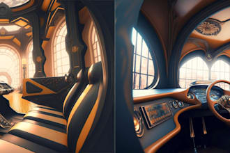 design 3d military car model, armored tank, interior, exterior render