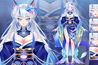 design live2d vtuber model live 2d vtuber model vtuber commission live 2d model