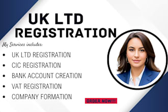 get your UK ltd company registration, utr, vat registration, company accounts