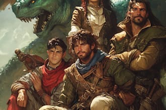do dnd group party dnd character art, dnd party