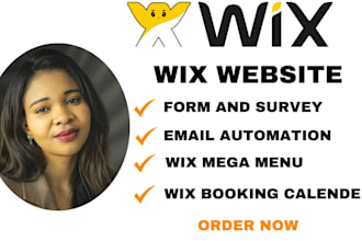 do wix mega menu, wix booking calendar, wix  form survey