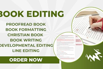 expertly do book writing editing, proofreading your christian, non fiction book