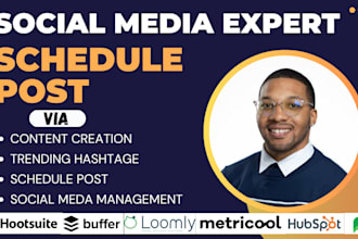 schedule monthly social media post via hootsuite buffer loomly metricool later