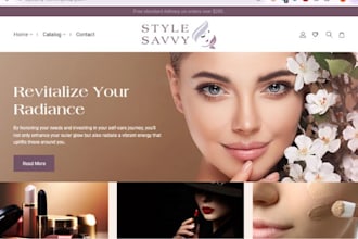 design 7 figure lipstick shopify lipgloss website cosmetics spa store