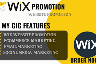 promote wix websites, market wix online stores, and enhance ecommerce visibility