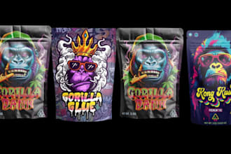 design your custom weed pouch mylar bag cbd product label cannabis logo