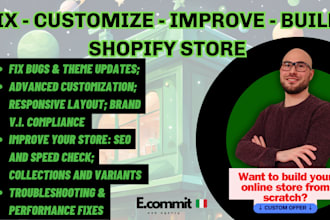 fix, customize, and improve your shopify store