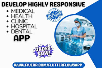 develop medical appointment booking app in flutterflow for clinics hospitals