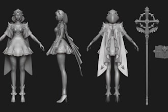 sculpt 3d figurines, miniatures, 3d character model for 3d resin printing