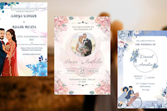 design invitation, wedding, birthday, party and greeting cards