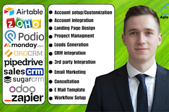 setup mondaycrm airtable podio salesforce odoo agile pipedrive salescrm orocrm