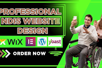 develop a custom ndis services website using wordpress or wix