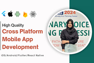 develop a high quality low price cross platform mobile app flutter react native