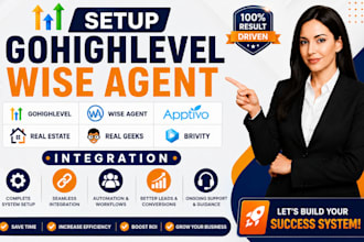 setup gohighlevel wise agent apptivo real estate real geeks brivity integration