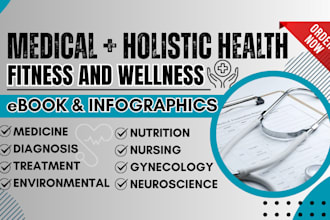 write your medical, holistic health, fitness and wellness ebook, articles, blog