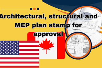 architectural, structural and mep plan stamp for approval