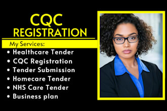 complete the cqc registration for homecare, nhs, healthcare UK tenders